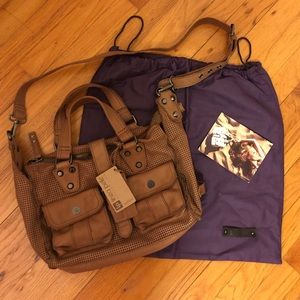 Linea Pelle Addison Satchel with Strap and Dustbag